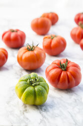 Marinda tomatoes on marble plate - LVF001512