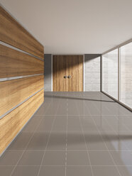 Interior view of office building, 3D rendering - UWF000128