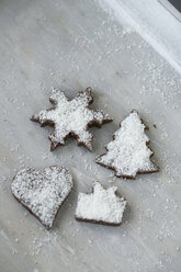 Different Christmas chocolate with coconut flakes - MYF000482