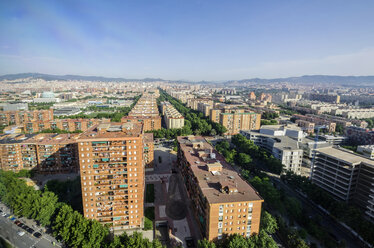 Spain, Barcelona, view on neighborhood Diagonal Mar i el Front Maritim del Poblenou - THAF000513