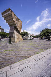 Spanien, Barcelona, Eixample, Placa Catalunya mit Francesc Macia-Denkmal - THAF000531