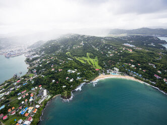 Karibik, St. Lucia, Luftbildaufnahme von Castries - AMF002521