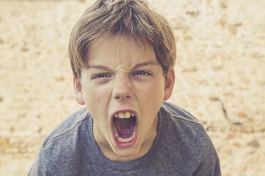 Porträt eines wütenden weinenden Jungen - LVF001597