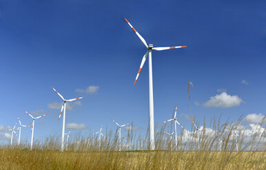 Germany, Saxony-Anhalt, Onshore wind farm on the field - LYF000182