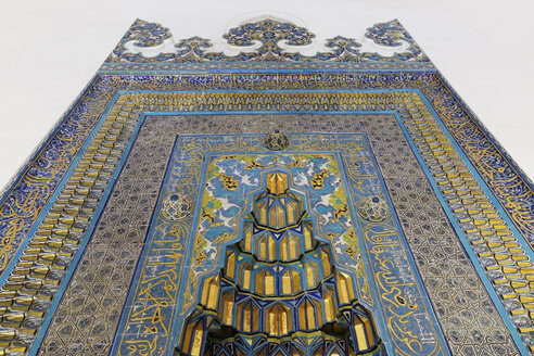 Türkei, Marmara-Region, Bursa, Mihrab am Grünen Grabmal - SIEF005656