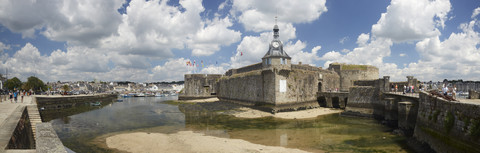 Frankreich, Bretagne, Finistere, Concarneau, Altstadt Ville close, Panorama, lizenzfreies Stockfoto