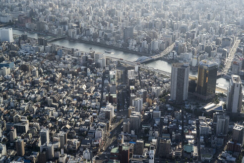 Japan, Tokyo, view towards Asakusa and Sumida river - FLF000439