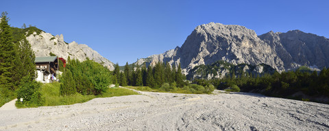 Deutschland, Bayern, Alpen, Nationalpark Berchtesgaden, Wimbach Gries Hütte, lizenzfreies Stockfoto