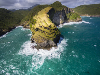 Karibik, St. Lucia, Luftaufnahme von Chaloupe Bay - AMF002576