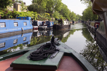 UK, London, Klein-Venedig, Blick auf Hausboote am Regent's Canal - WEF000188