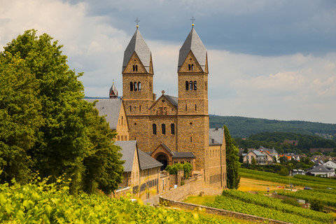 Deutschland, Hessen, Rüdesheim, Abtei St. Hildegard in Eibingen, lizenzfreies Stockfoto