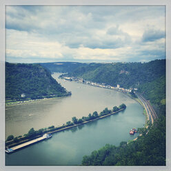 Deutschland, Rheinland-Pfalz, Rhein bei Loreley - GWF003077