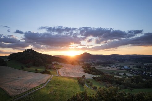 Germany, Baden-Wuerttemberg, Constance district, Hegau, Maegdeberg at sunset - ELF001245