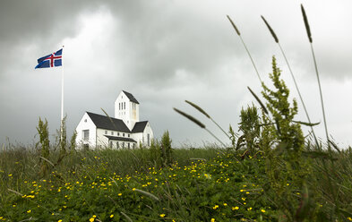 Island, Blick auf die Kirche von Skalholt - FC000359