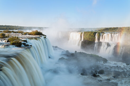 South America, Argentina, Brazil, Parana, Iguazu National Park, Iguazu Falls and rainbow - FO006649