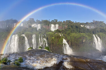 South America, Brazil, Parana, Iguazu National Park, Iguazu Falls, Rainbow - FOF006675