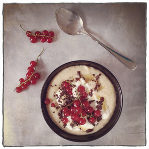 Brei mit roten Johannisbeeren und Quark - EVGF000714