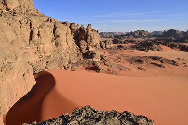 Afrika, Algerien, Sahara, Tassili N'Ajjer National Park, Tadrart Region, Felslandschaft des Cirque - ES001298