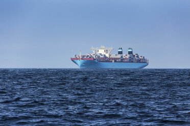 Spain, Andalusia, Tarifa, Container ship - KBF000093