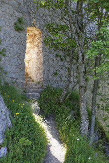 Österreich, Salzburger Land, Salzkammergut, Schloss Wartenfels, Torbogen - SIEF005722