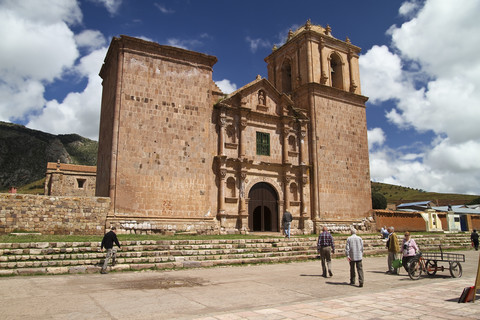 Südamerika, Peru, Puno, Kirche Santiago de Pupuja, lizenzfreies Stockfoto