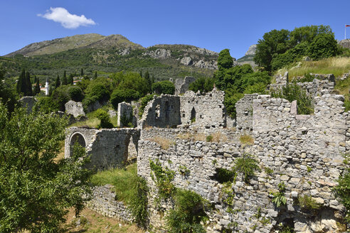 Montenegro, Crna Gora, Rumija-Gebirge, Ruinen der historischen Siedlung Old Bar - ES001318