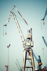 Germany, Hamburg, Port of Hamburg, Old harbour crane - KRPF000965