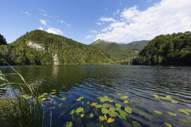 Austria, Salzburg State, Salzkammergut, St. Gilgen, Krotensee Lake with Schafberg Mountain - SIEF005757