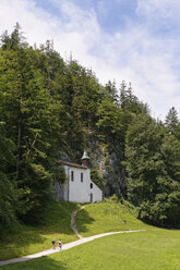 Austria, Salzburg State, Salzkammergut,, St. Gilgen, View of Falkenstein church - SIEF005765