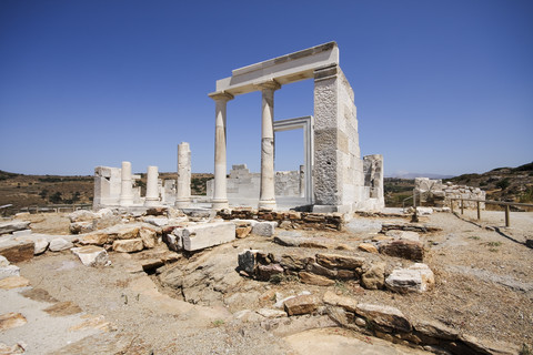 Griechenland, Kykladen, Naxos, Tempel von Sangri, Demeter-Tempel, lizenzfreies Stockfoto