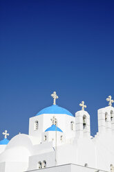 Greece, Cyclades, Naxos, view to a typical greek church - KRPF000860