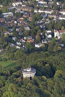 Germany, Aachen, aerial view of the city with Belvedere Water Tower - HLF000642