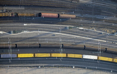 Germany, Aachen, aerial view of freight yard - HLF000645