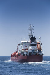 Spain, Andalusia, Tarifa, Strait of Gibraltar, Cargo ship - KB000105