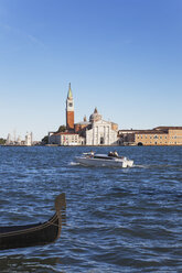 Italy, Veneto, Venice, View to Church San Giorgio Maggiore, Canale di San Marco - GWF003312