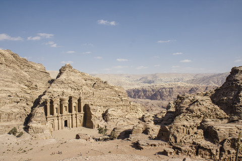 Jordanien, Petra, Kloster Ad Deir, lizenzfreies Stockfoto