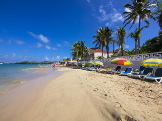 Karibik, St. Lucia, Strand von Rodney Bay - AMF002667