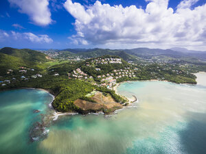 Caribbean, St. Lucia, Choc Bay, aerial photo of Calabash Cove Resort - AMF002663