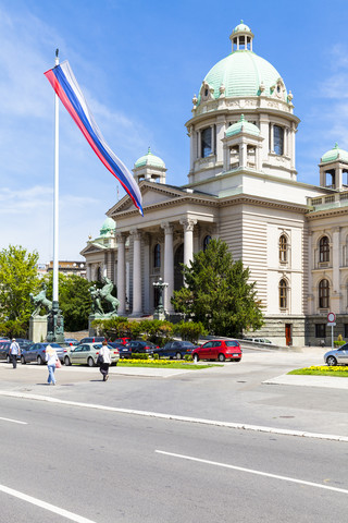 Serbien, Belgrad, Parlamentsgebäude, lizenzfreies Stockfoto