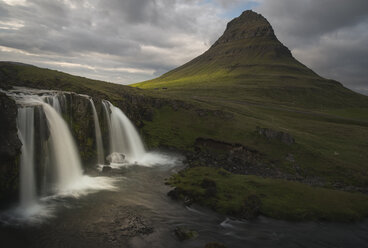 Iceland, Snaefellsnes, Kirkjufellfoss Waterfall - MKFF000082
