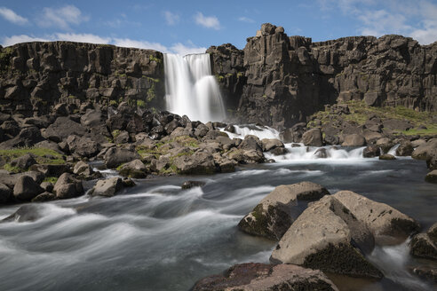 Island, Thingvellir, Oexarafoss Wasserfall - MKFF000091