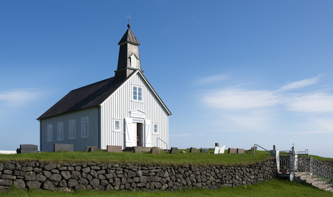 Iceland, Selvogur, Strandarkirkja, Church stock photo