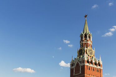 Russland, Moskau, Detail des Spasskaya-Turms - FOF006796