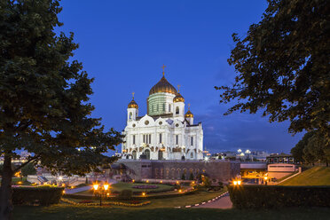 Russland, Moskau, Christ-Erlöser-Kathedrale, Blaue Stunde - FO006837