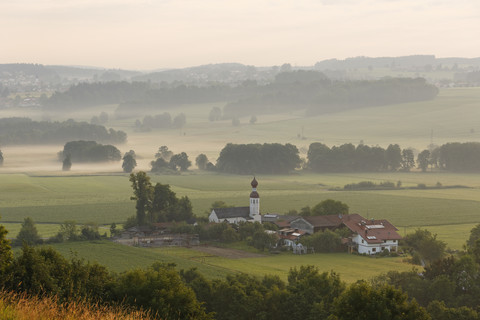 Germany, Bavaria, morning mood in Bad Endorf stock photo