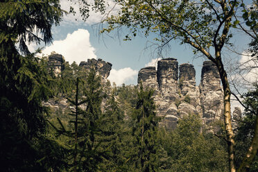 Germany, Saxony, view to Elbe Sandstone Mountains at Rathen area - MS004092