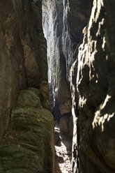 Germany, Saxony, crevice at Elbe Sandstone Mountains - MSF004098