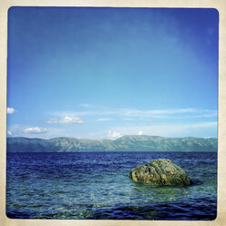 Bucht bei Kozarica, Blick auf Peljesac, Kroatien, Mljet - DISF000950