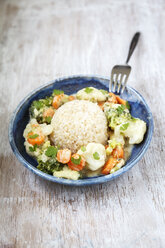 Vegan vegetable dish with whole grain basmati rice - EVGF000815