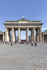 Germany, Berlin, view to Brandenburg Gate from Reichstag - WIF000955